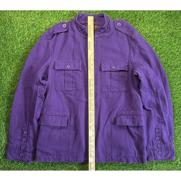 Tripp NYC Denim Purple Jacket Military Goth Punk Daang Goodman Men's L Joker - Picture 10 of 12